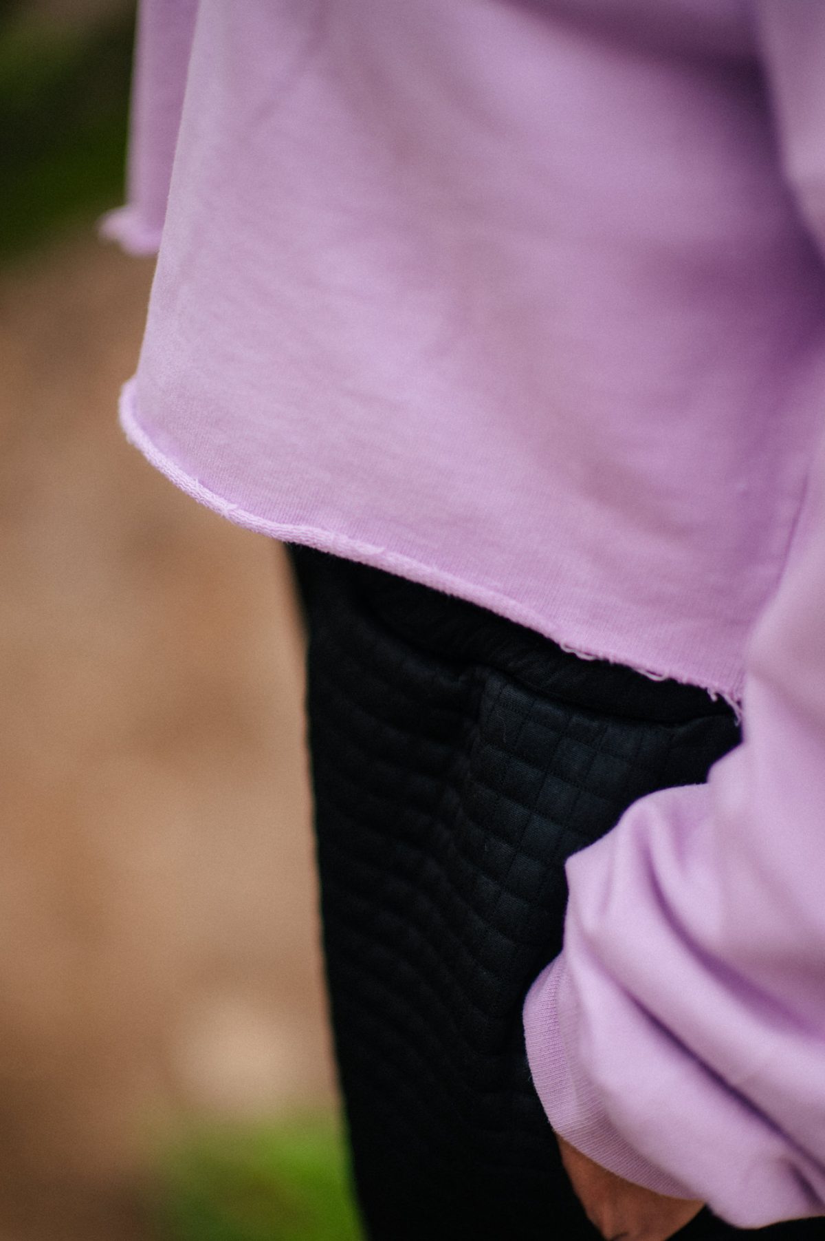 Sweatshirt Crop Top purple color