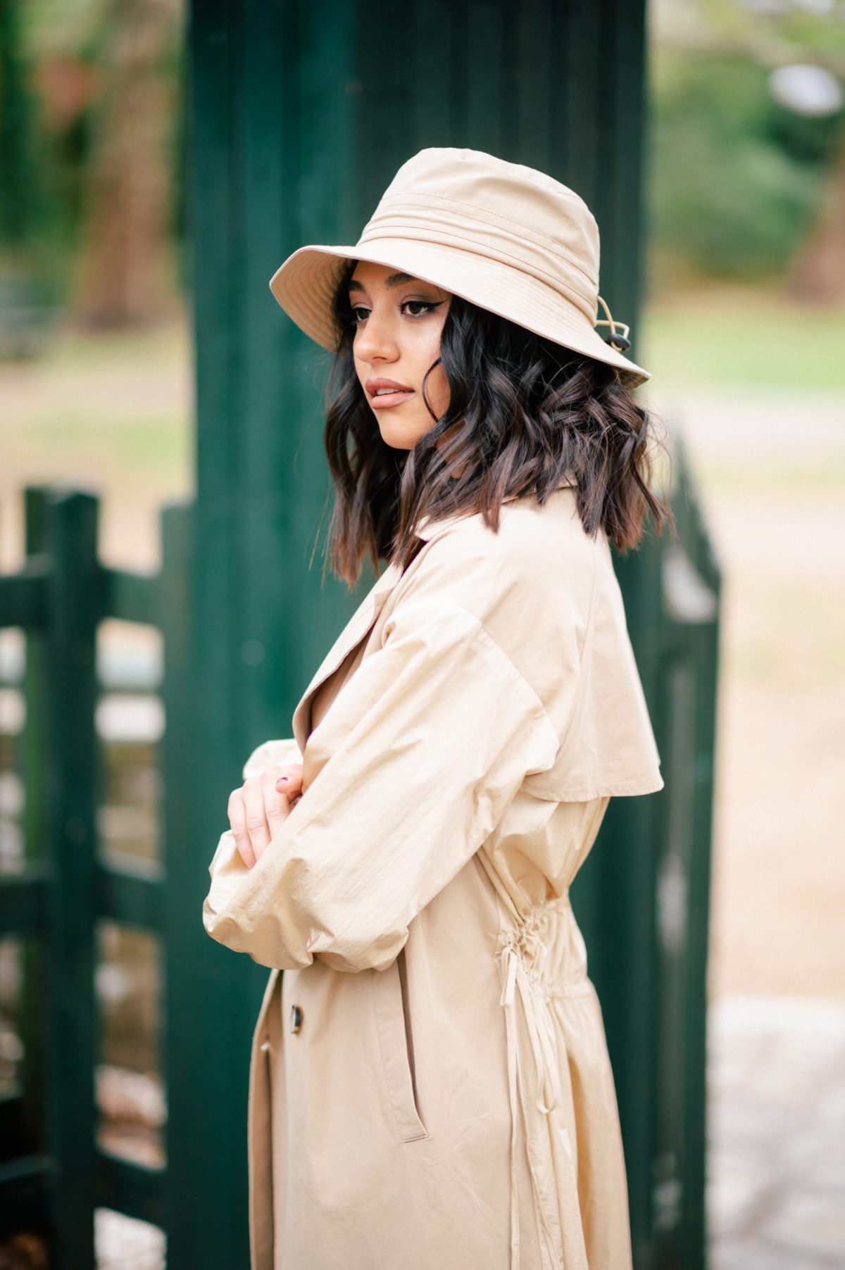 Spring trench coat with Hat