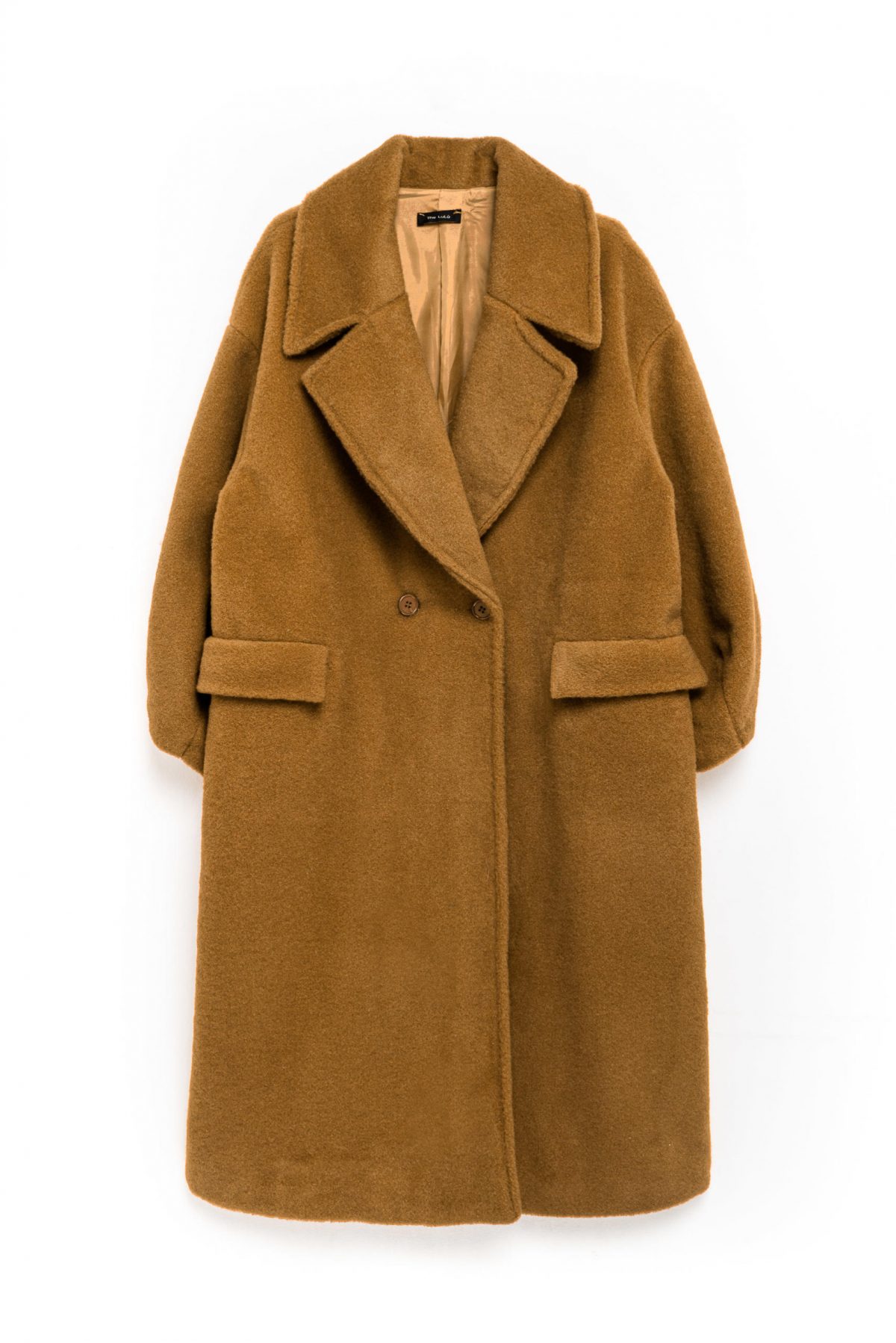 Woolen Long Coat in brown color