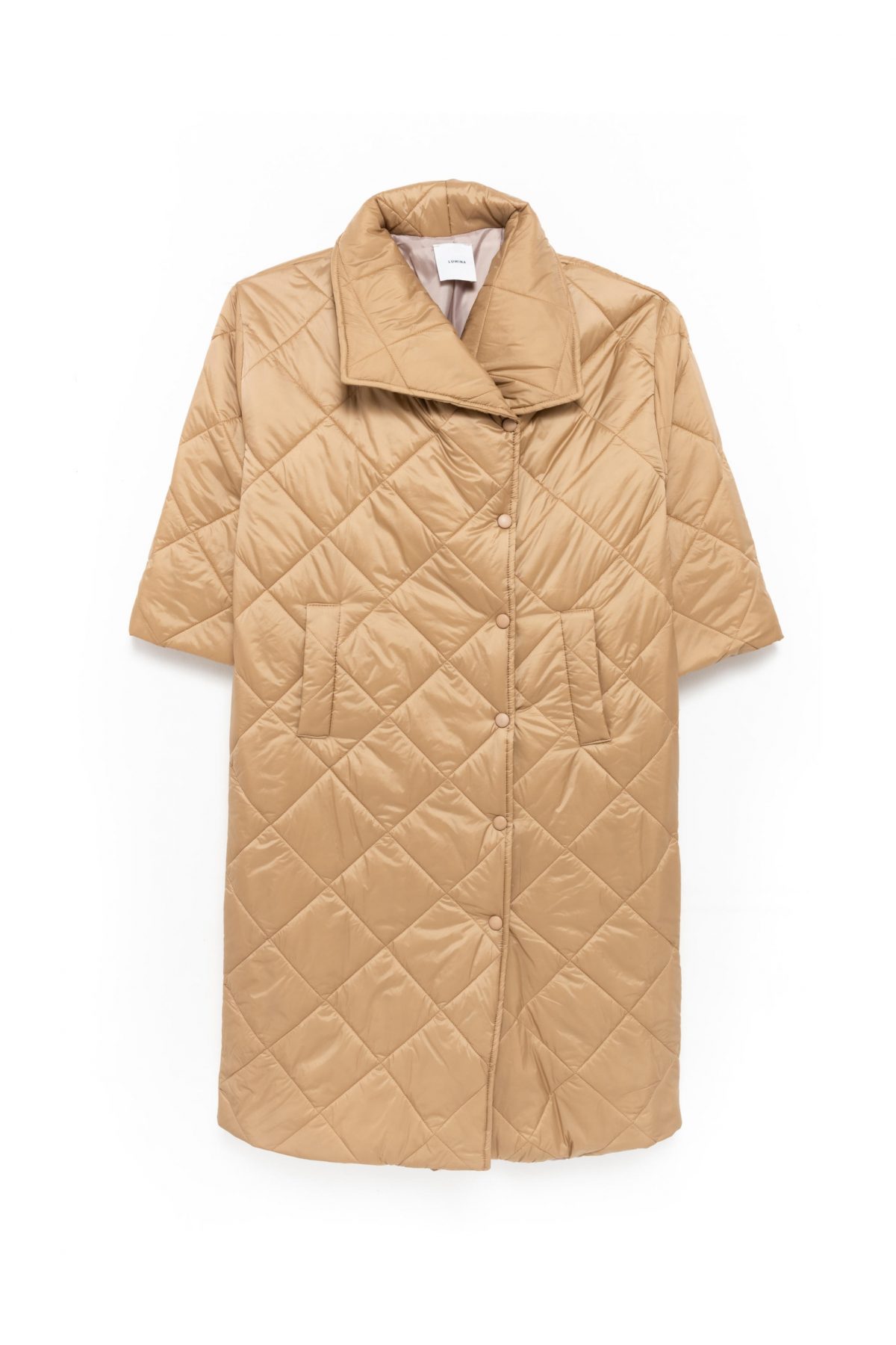 Quilted jacket in beige color