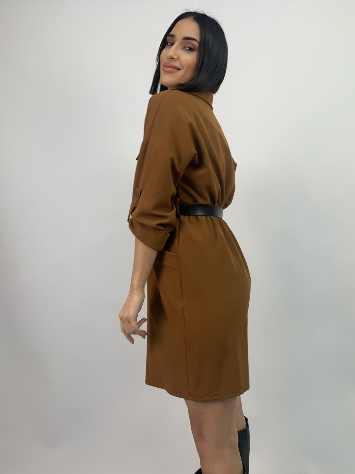 Short brown dress
